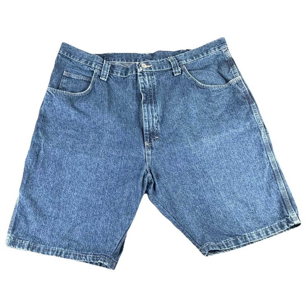 Wrangler Denim Shorts Men Size 40 Blue Relaxed Fit 20" Outseam Jorts Casual